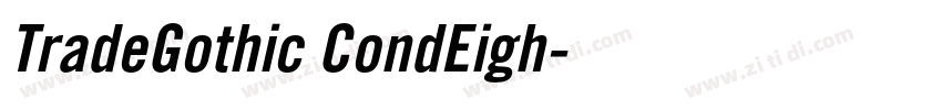 TradeGothic CondEigh字体转换